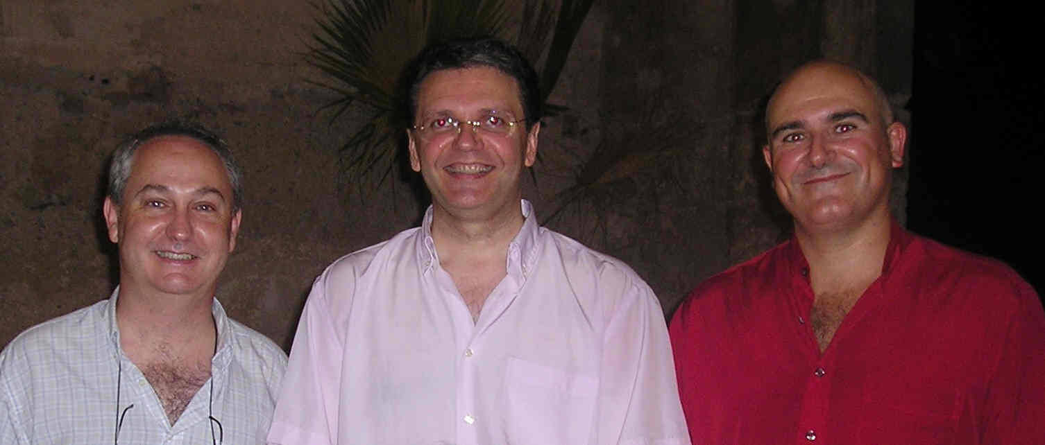 con Enrique Sanz y César Cano